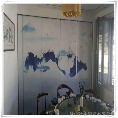 源头工厂直销65型山水画酒店活动屏风/办公室活动屏风
