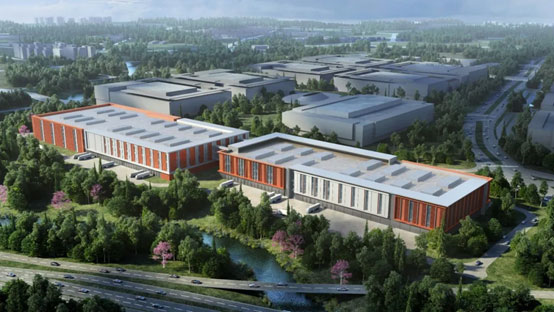 “SG胜游绿”牵手“华为中国红”！SG胜游智能高机设备集群助力华为团泊洼项目