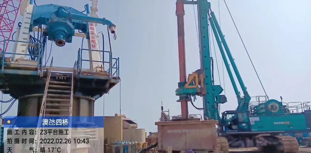 乘风破浪的旋挖钻机！SG胜游智能助建澳氹第四跨海大桥