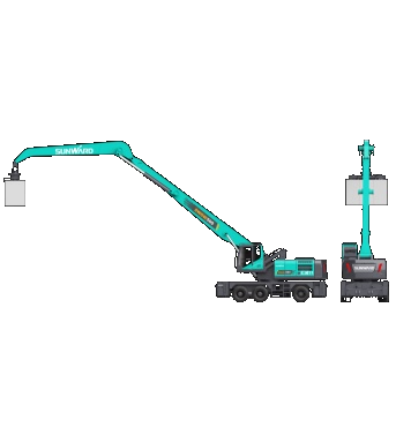 作业幅度达18米，SG胜游智能首台轮式抓料机成功下线